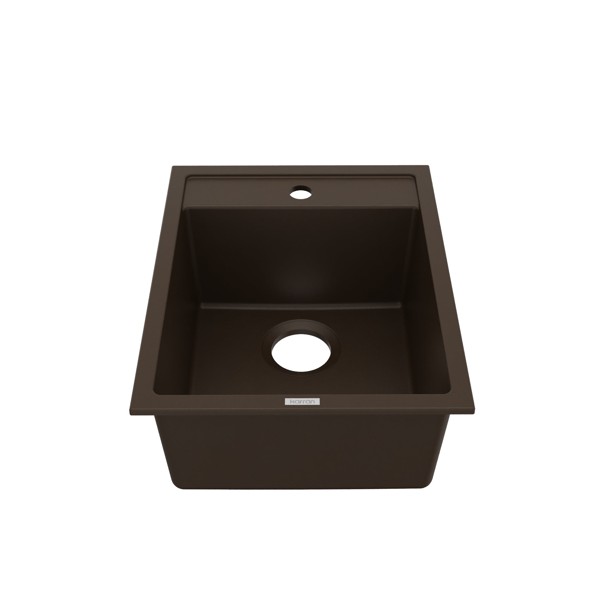 15-3/4" Top Mount Quartz Composite Bar/Prep Sink In Brown