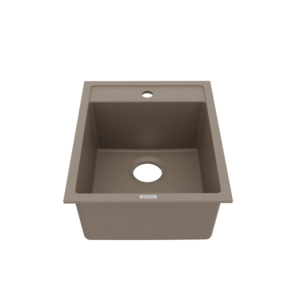 15-3/4" Top Mount Quartz Composite Bar/Prep Sink In Concrete