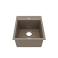 15-3/4" Top Mount Quartz Composite Bar/Prep Sink In Concrete