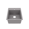 15-3/4" Top Mount Quartz Composite Bar/Prep Sink In Grey