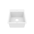 15-3/4" Top Mount Quartz Composite Bar/Prep Sink In White