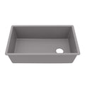 31-5/8" Undermount Large Single Bowl Quartz Composite Kitchen Sink In Grey