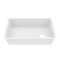 31-5/8" Undermount Large Single Bowl Quartz Composite Kitchen Sink In White