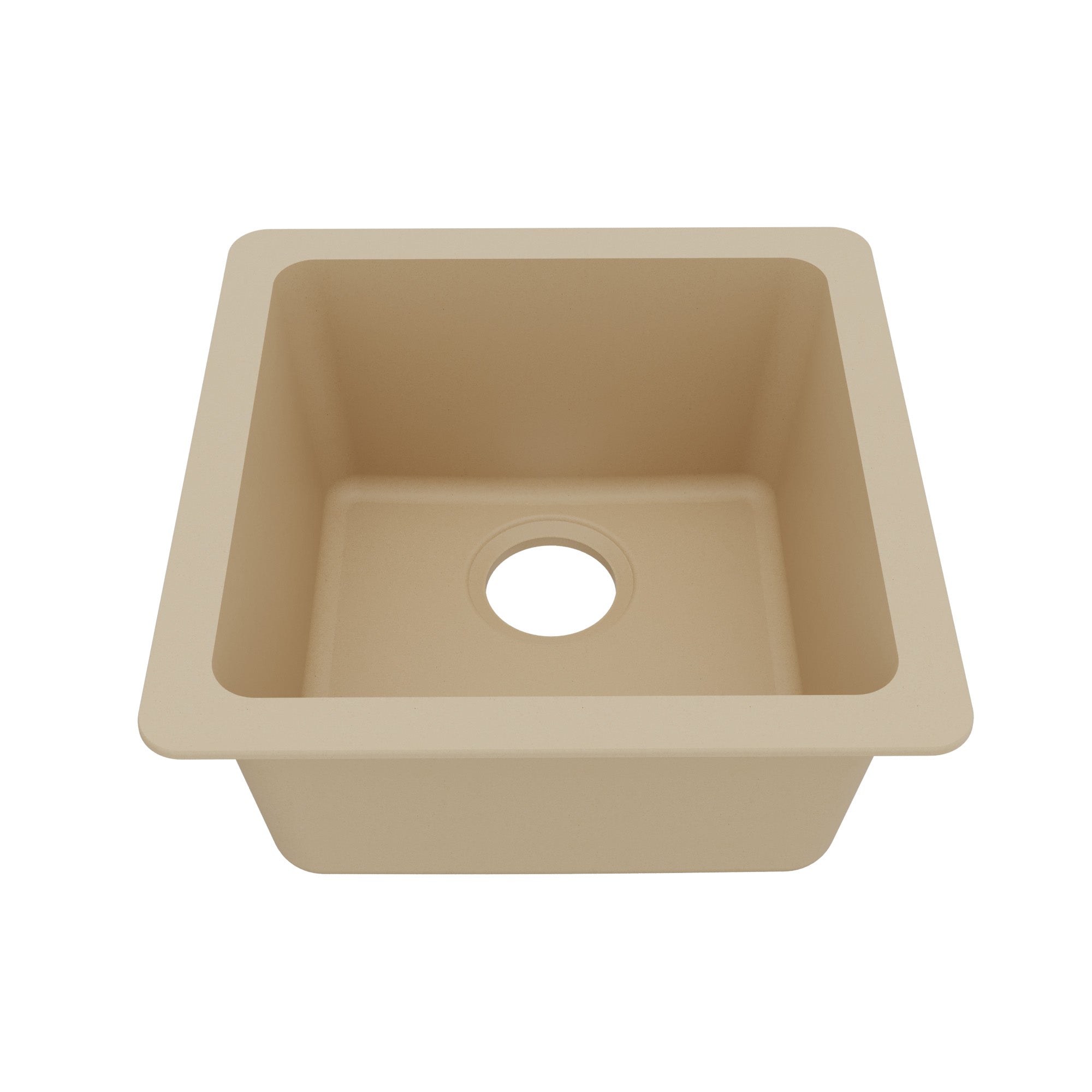 16-5/8" Undermount Quartz Composite Bar/Prep Sink In Bisque