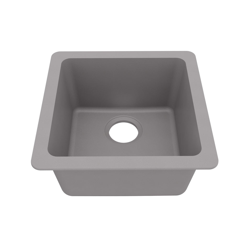 16-5/8" Undermount Quartz Composite Bar/Prep Sink In Grey