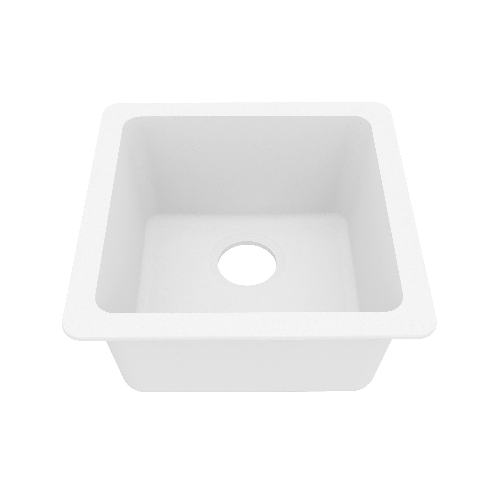 16-5/8" Undermount Quartz Composite Bar/Prep Sink In White