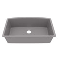 32-1/2" Undermount Large Single Bowl Quartz Composite Kitchen Sink In Grey