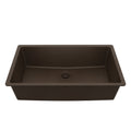 32-3/8" Undermount Large Single Bowl Quartz Composite Kitchen Sink In Brown