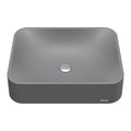 21-1/2" Vessel Quartz Composite Bathroom Sink In Grey