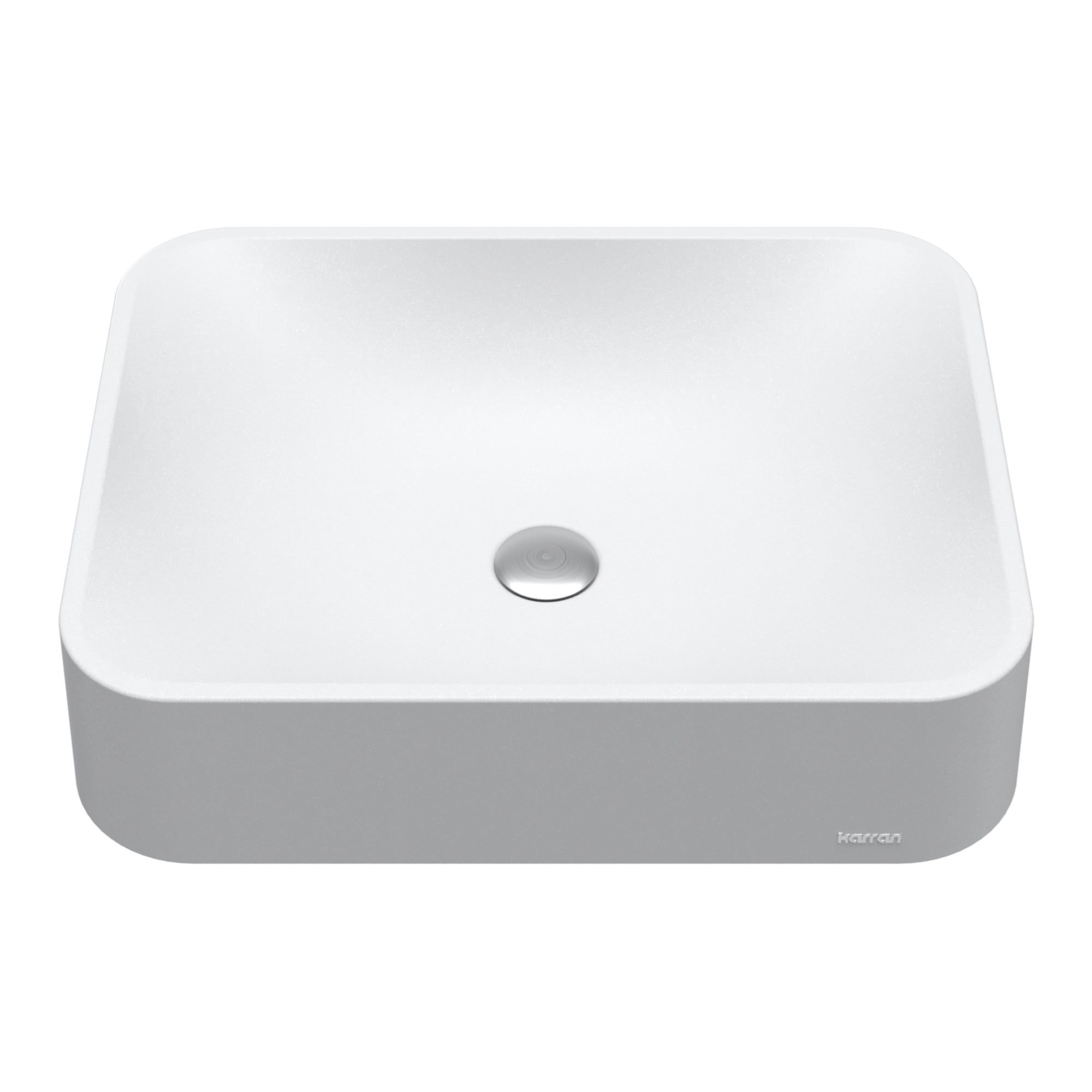 21-1/2" Vessel Quartz Composite Bathroom Sink In White