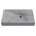 32-1/8" Vessel Quartz Composite Bathroom Sink In Grey