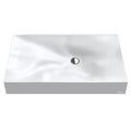32-1/8" Vessel Quartz Composite Bathroom Sink In White