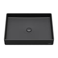 23-5/8" Vessel Quartz Composite Bathroom Sink In Black