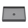 23-5/8" Vessel Quartz Composite Bathroom Sink In Grey