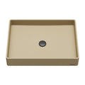 23-5/8" Vessel Quartz Composite Bathroom Sink In Pale Gold