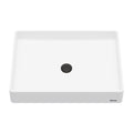 23-5/8" Vessel Quartz Composite Bathroom Sink In White