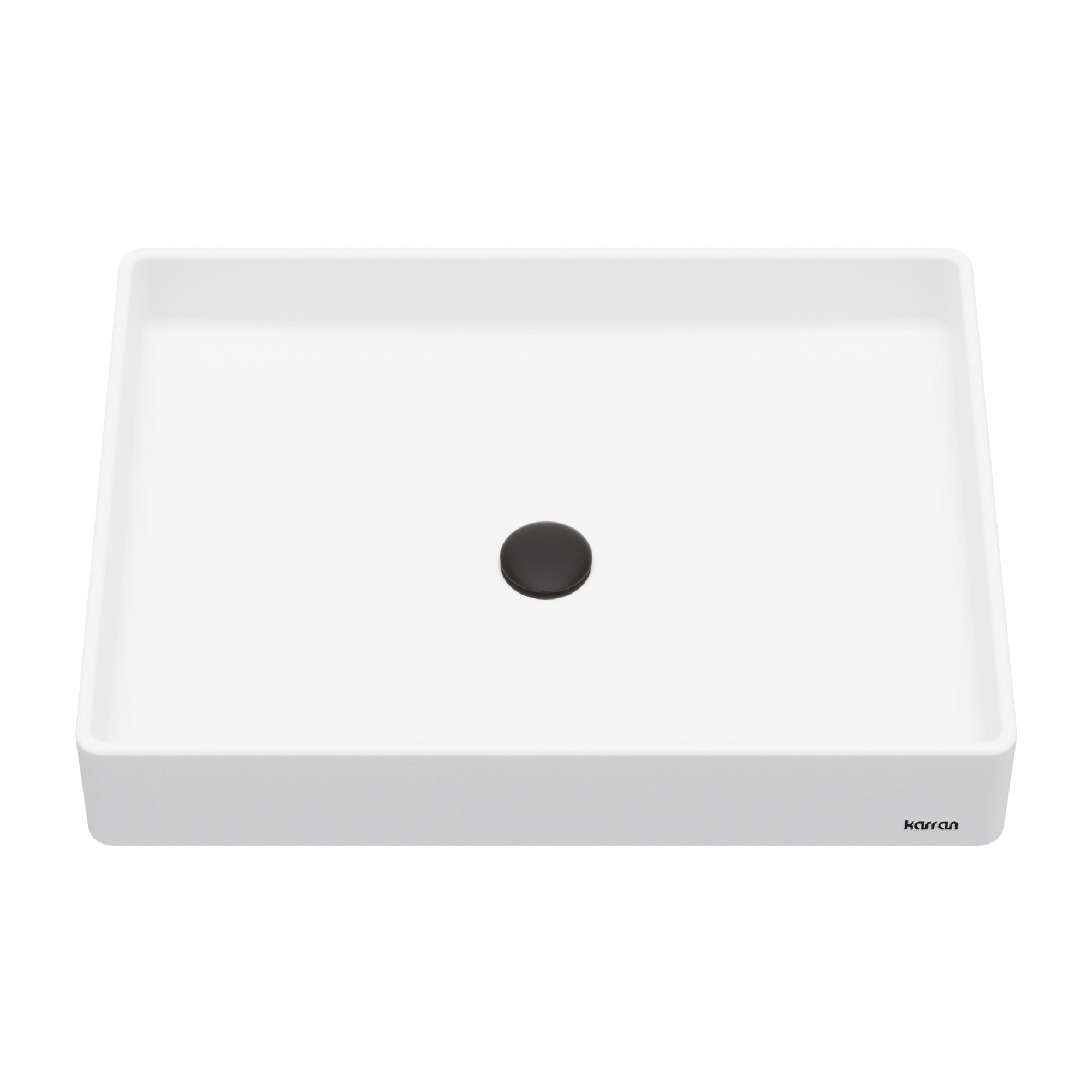 23-5/8" Vessel Quartz Composite Bathroom Sink In White