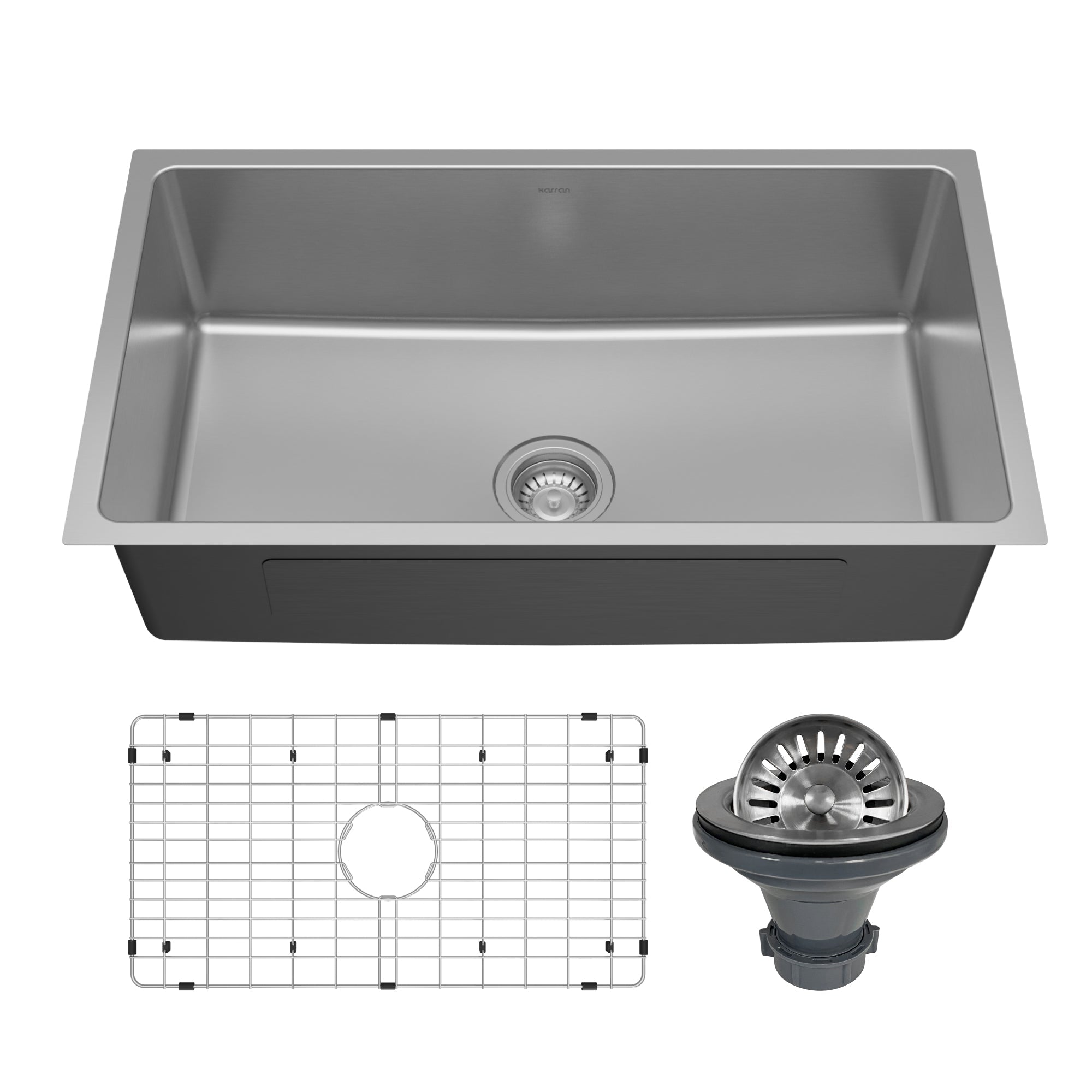 Lansen 32" Undermount 18 Gauge Single Bowl Stainless Steel Sink with Accessories