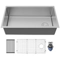 Fusion 33" Undermount 16 Gauge Single Bowl Stainless Steel Sink with Accessories