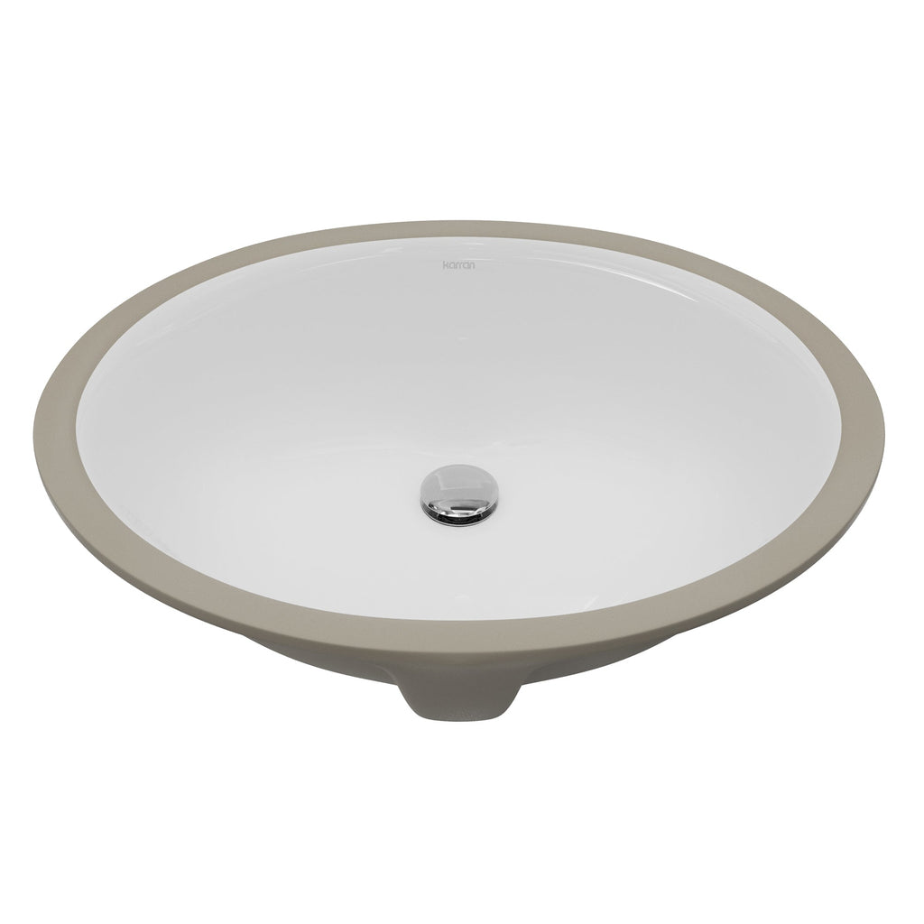 Valera 18" Oval Undermount Vitreous China Bathroom Sink In White