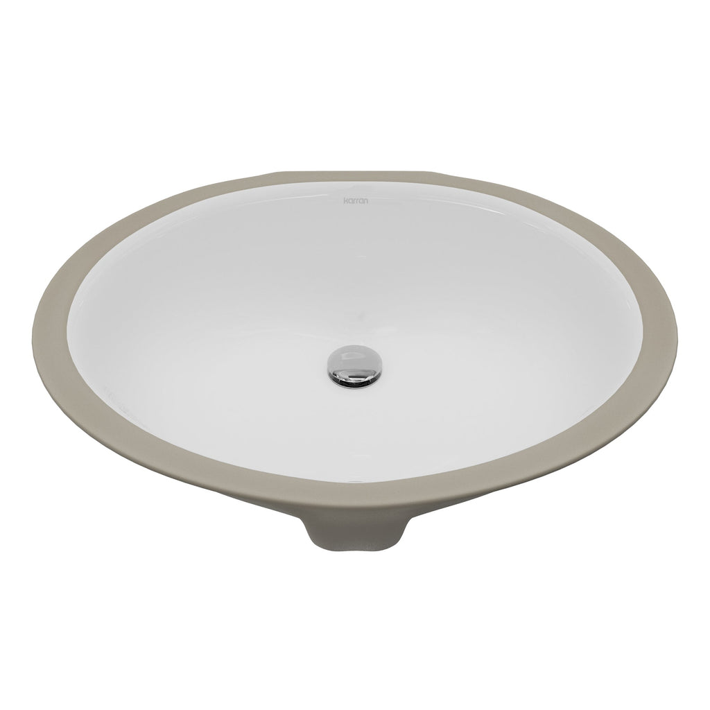Valera 19" Oval Undermount Vitreous China Bathroom Sink In White