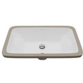 Valera 21" Rectangular Undermount Vitreous China Bathroom Sink In White