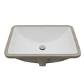 Valera 20" Rectangular Undermount Vitreous China Bathroom Sink In White