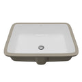 Valera 20" Rectangular Undermount Vitreous China Bathroom Sink In White