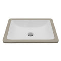 Valera 18" Rectangular Undermount Vitreous China Bathroom Sink In White