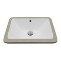 Valera 17" Rectangular Undermount Vitreous China Bathroom Sink In White