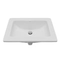 Valera 23" Rectangular Top Mount Vitreous China Bathroom Sink In White