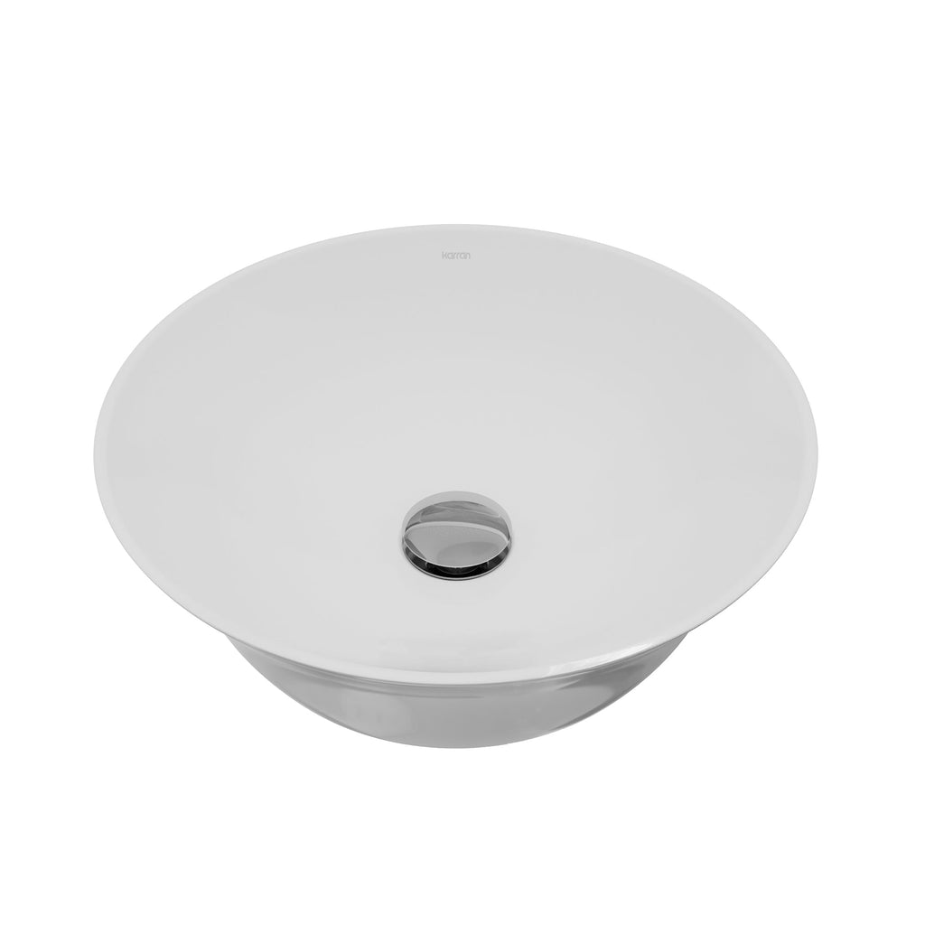 16" Vessel Vitreous China Bathroom Sink In White