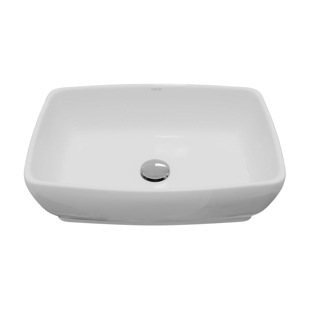 19" Vessel Vitreous China Bathroom Sink In White