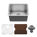 23" Undermount Single Bowl Stainless Steel Workstation Laundry Sink