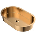 27-1/2" Undermount Stainless Steel Bathroom Sink In Brushed Copper