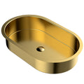 27-1/2" Undermount Stainless Steel Bathroom Sink In Gold