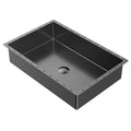 21-5/8" Undermount Stainless Steel Bathroom Sink In Gunmetal Grey