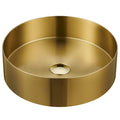14-1/4" Vessel Stainless Steel Bathroom Sink In Gold