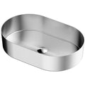 21-5/8" Vessel Stainless Steel Bathroom Sink In Stainless Steel