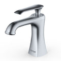 Woodburn Single Hole Single Handle Bathroom Faucet with Matching Pop-Up Drain In Stainless Steel