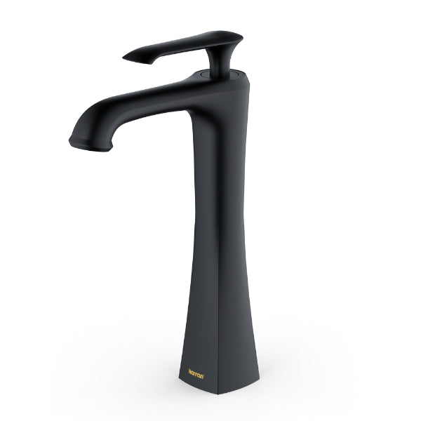 Woodburn Single Hole Single Handle Bathroom Faucet with Matching Pop-Up Drain In Matte Black