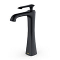 Woodburn Single Hole Single Handle Bathroom Faucet with Matching Pop-Up Drain In Matte Black