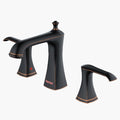 Woodburn Widespread Three-Hole 2-Handle Bathroom Faucet with Matching Pop-Up Drain In Oil-Rubbed Bronze