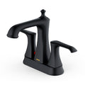 Woodburn Two-Hole 2-Handle Bathroom Faucet with Matching Pop-Up Drain In Matte Black