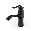 Dartford Single Hole Single Handle Bathroom Faucet with Matching Pop-up Drain In Matte Black