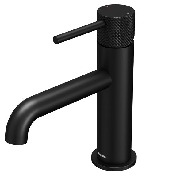 Tryst Single Hole Single Handle Bathroom Faucet with Matching Pop-up Drain In Matte Black