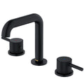 Tryst Widespread Three-Hole 2-Handle Bathroom Faucet with Matching Pop-up Drain In Matte Black