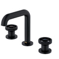 Tryst Widespread Three-Hole 2-Handle Bathroom Faucet with Matching Pop-up Drain In Matte Black