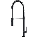 Bluffton Single Hole Single Handle Pull-Down Sprayer Kitchen Faucet In Matte Black