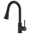 Weybridge Single Hole Single Handle Pull-Down Sprayer Kitchen Faucet In Matte Black